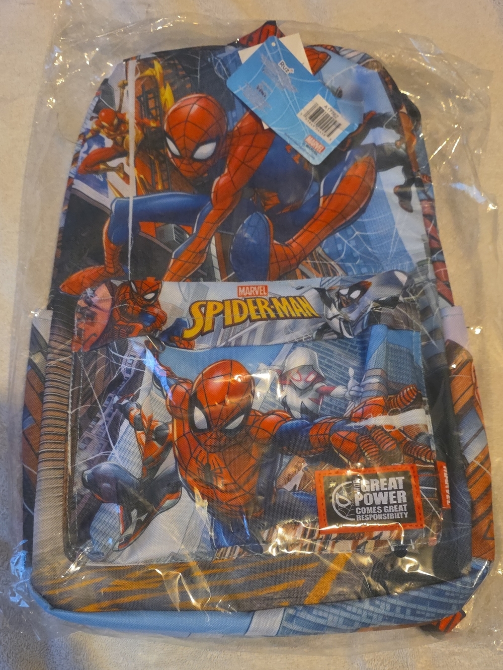 Marvel Spider-Man Kids Backpack - Red, Blue & Black